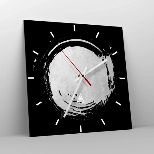 Reloj de pared - Reloj de vidrio - La buena salida - 40x40 cm