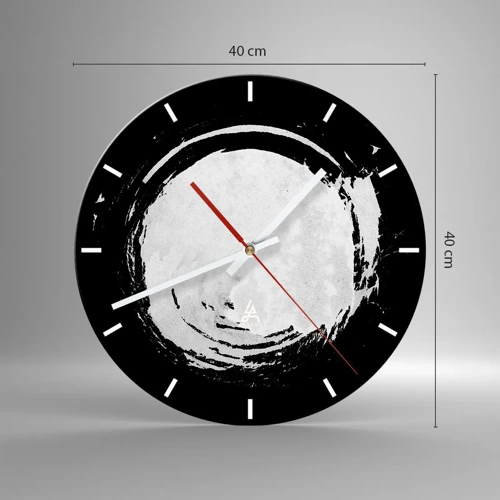 Reloj de pared - Reloj de vidrio - La buena salida - 40x40 cm