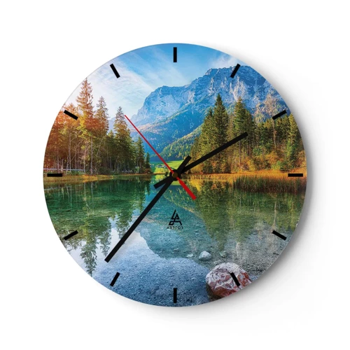 Reloj de pared - Reloj de vidrio - La dulzura del otoño - 30x30 cm