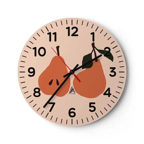 Reloj de pared - Reloj de vidrio - La dulzura misma - 30x30 cm