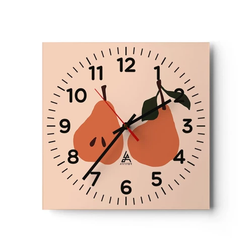 Reloj de pared - Reloj de vidrio - La dulzura misma - 40x40 cm