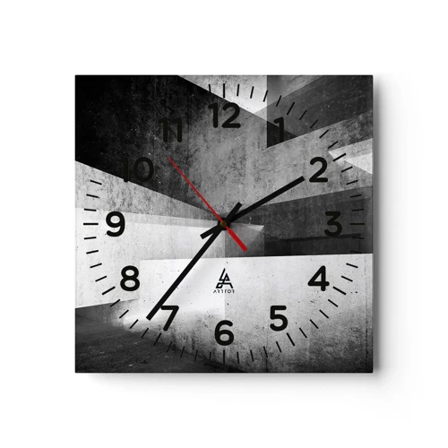 Reloj de pared - Reloj de vidrio - La estructura del espacio - 30x30 cm