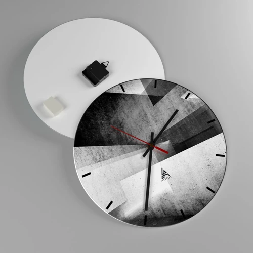 Reloj de pared - Reloj de vidrio - La estructura del espacio - 40x40 cm