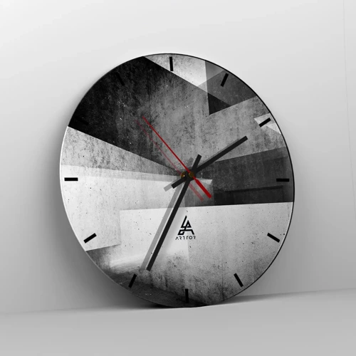 Reloj de pared - Reloj de vidrio - La estructura del espacio - 40x40 cm