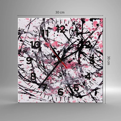Reloj de pared - Reloj de vidrio - La fugacidad de la vida - 30x30 cm