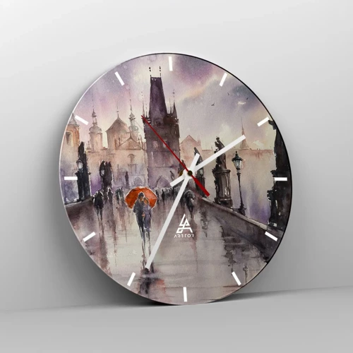 Reloj de pared - Reloj de vidrio - La gente no cambia - 30x30 cm