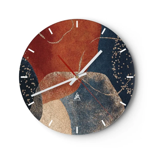 Reloj de pared - Reloj de vidrio - La ligereza del ser - 30x30 cm