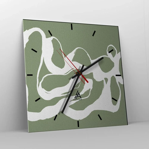 Reloj de pared - Reloj de vidrio - La llamada del espacio - 30x30 cm