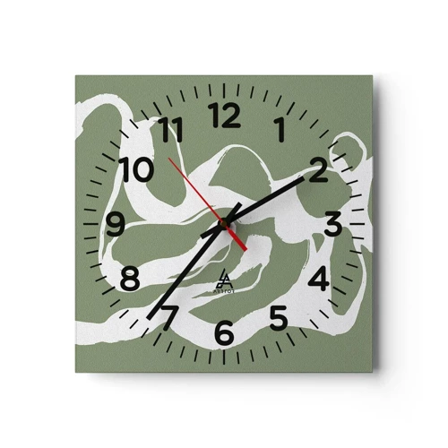 Reloj de pared - Reloj de vidrio - La llamada del espacio - 30x30 cm