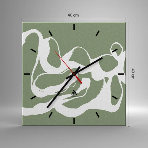 Reloj de pared - Reloj de vidrio - La llamada del espacio - 40x40 cm