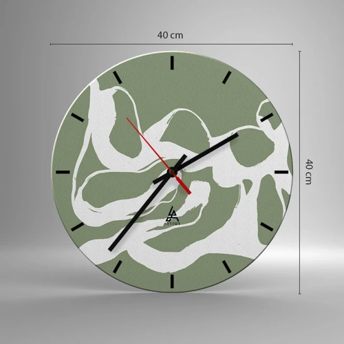Reloj de pared - Reloj de vidrio - La llamada del espacio - 40x40 cm