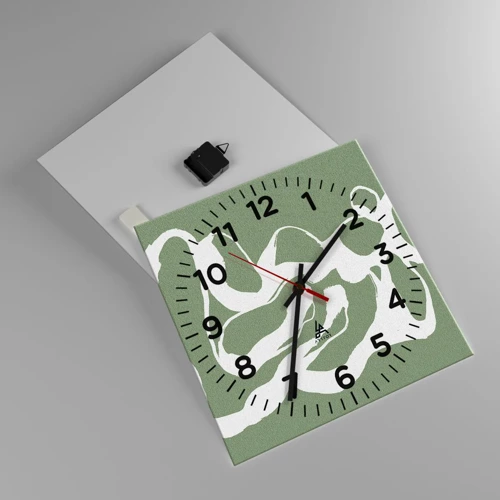 Reloj de pared - Reloj de vidrio - La llamada del espacio - 40x40 cm