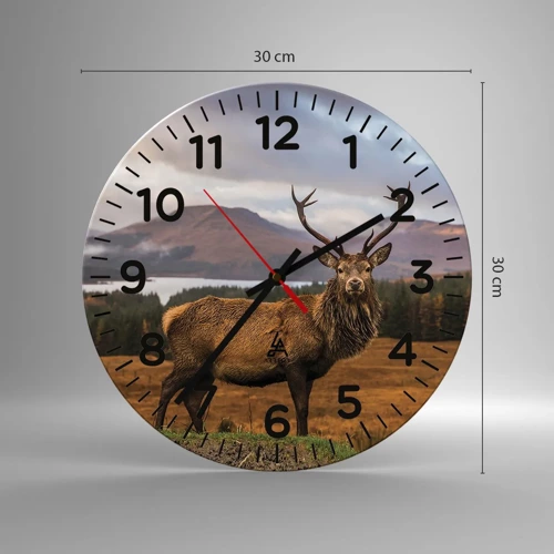 Reloj de pared - Reloj de vidrio - La majestuosidad de la naturaleza - 30x30 cm