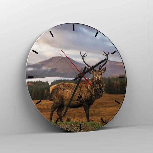 Reloj de pared - Reloj de vidrio - La majestuosidad de la naturaleza - 30x30 cm