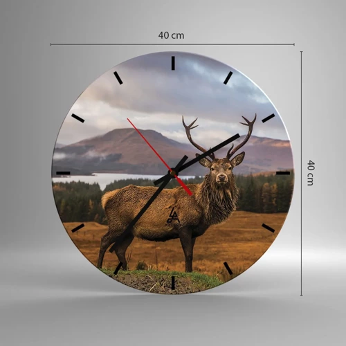 Reloj de pared - Reloj de vidrio - La majestuosidad de la naturaleza - 40x40 cm