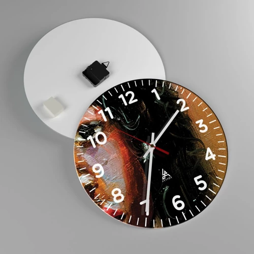 Reloj de pared - Reloj de vidrio - La mitad de mi ser - 40x40 cm