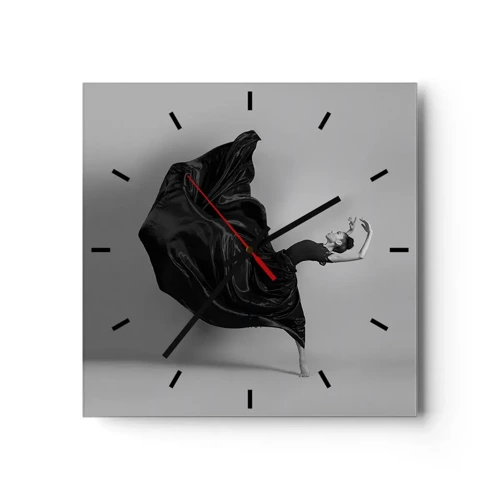 Reloj de pared - Reloj de vidrio - La música da alas - 30x30 cm