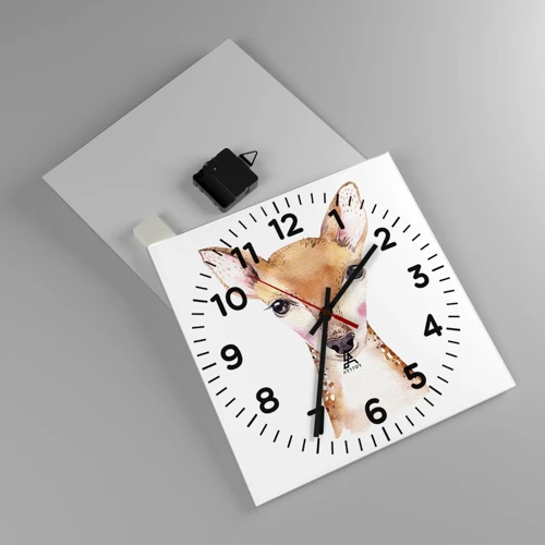 Reloj de pared - Reloj de vidrio - La naturaleza de la inocencia - 30x30 cm