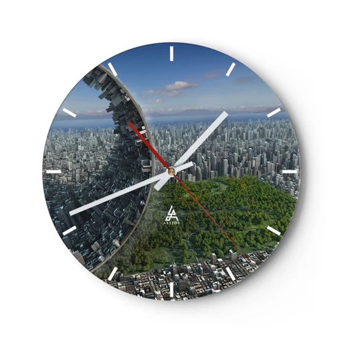 Reloj de pared - Reloj de vidrio - La naturaleza es eterna - 30x30 cm