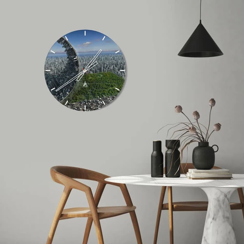 Reloj de pared - Reloj de vidrio - La naturaleza es eterna - 30x30 cm