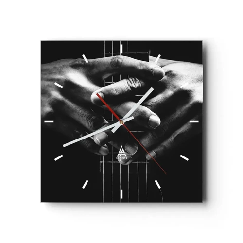 Reloj de pared - Reloj de vidrio - La oración del artista - 30x30 cm