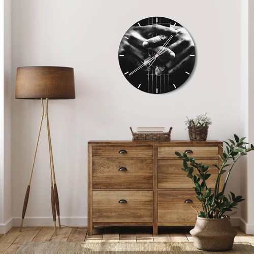 Reloj de pared - Reloj de vidrio - La oración del artista - 30x30 cm