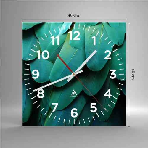 Reloj de pared - Reloj de vidrio - La precisión de la naturaleza  - 40x40 cm