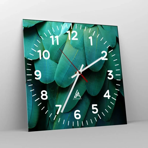 Reloj de pared - Reloj de vidrio - La precisión de la naturaleza  - 40x40 cm