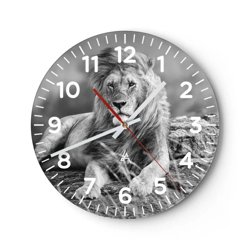 Reloj de pared - Reloj de vidrio - La siesta real - 30x30 cm
