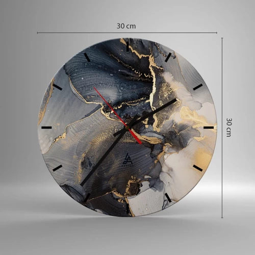 Reloj de pared - Reloj de vidrio - La vida de una piedra - 30x30 cm