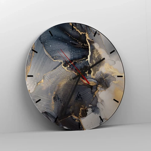 Reloj de pared - Reloj de vidrio - La vida de una piedra - 30x30 cm