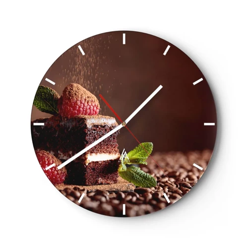 Reloj de pared - Reloj de vidrio - La vida es dulce - 30x30 cm