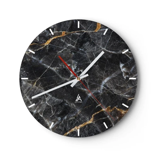 Reloj de pared - Reloj de vidrio - La vida interior de la piedra - 30x30 cm