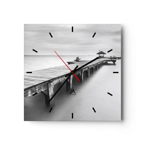 Reloj de pared - Reloj de vidrio - Lejos - 30x30 cm