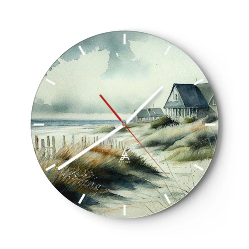 Reloj de pared - Reloj de vidrio - Lejos del bullicio - 30x30 cm