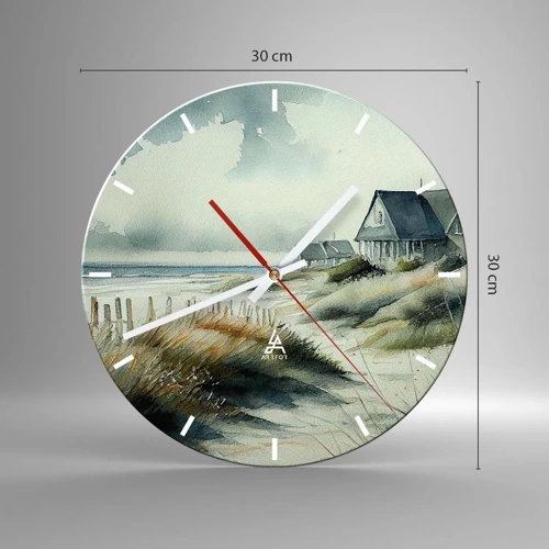 Reloj de pared - Reloj de vidrio - Lejos del bullicio - 30x30 cm