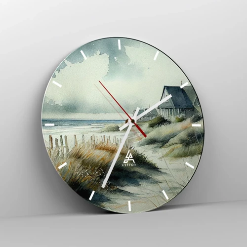 Reloj de pared - Reloj de vidrio - Lejos del bullicio - 30x30 cm