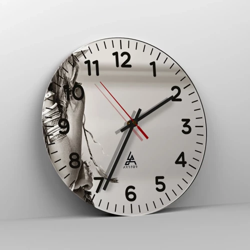 Reloj de pared - Reloj de vidrio - Libertad natural - 30x30 cm