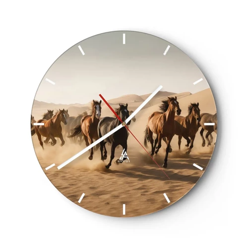 Reloj de pared - Reloj de vidrio - Libre como el viento - 30x30 cm