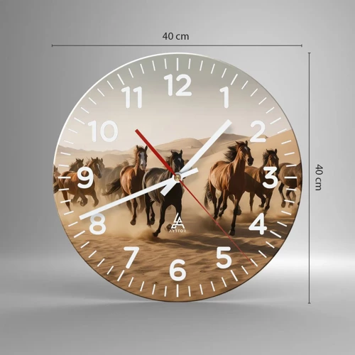 Reloj de pared - Reloj de vidrio - Libre como el viento - 40x40 cm