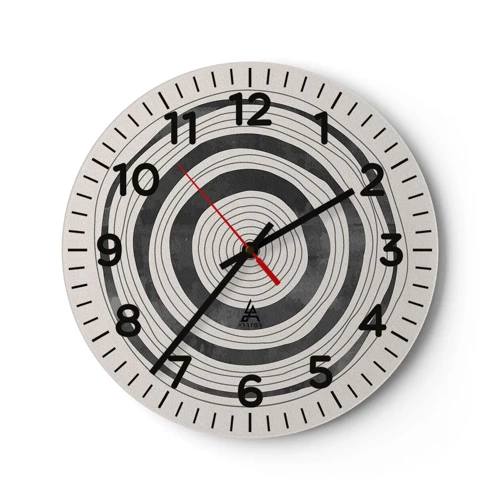 Reloj de pared - Reloj de vidrio - Lo importante es lo que hay entre medias - 30x30 cm