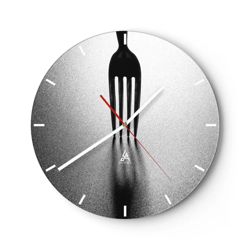 Reloj de pared - Reloj de vidrio - Luz y sombra - 30x30 cm