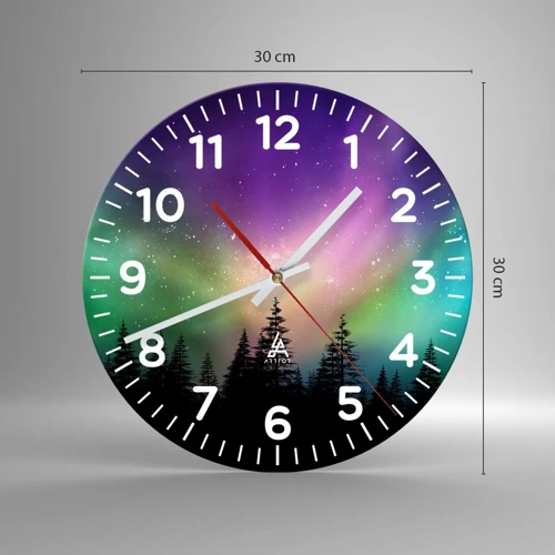 Reloj de pared - Reloj de vidrio - Magia blanca - 30x30 cm