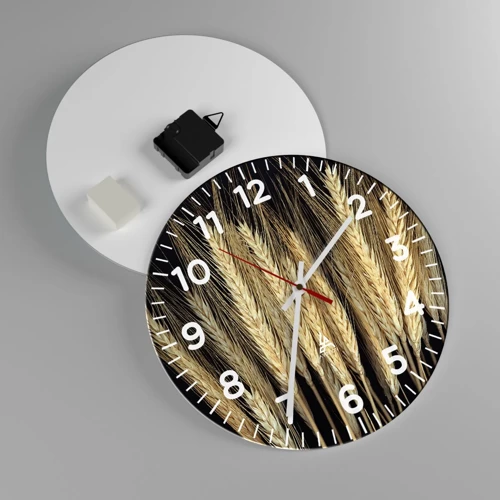 Reloj de pared - Reloj de vidrio - Magia rústica - 30x30 cm