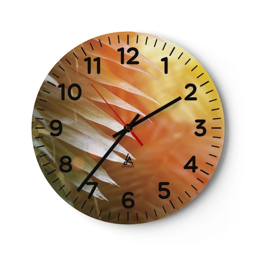 Reloj de pared - Reloj de vidrio - Mañana en la selva - 30x30 cm