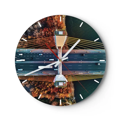 Reloj de pared - Reloj de vidrio - Más allá de las aguas, más allá de los bosques - 30x30 cm