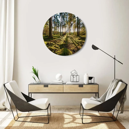 Reloj de pared - Reloj de vidrio - ...Más allá de los siete bosques - 30x30 cm