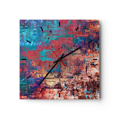 Reloj de pared - Reloj de vidrio - Memoria y olvido - 30x30 cm