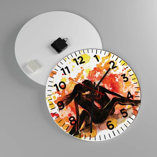 Reloj de pared - Reloj de vidrio - Momento romántico - 40x40 cm