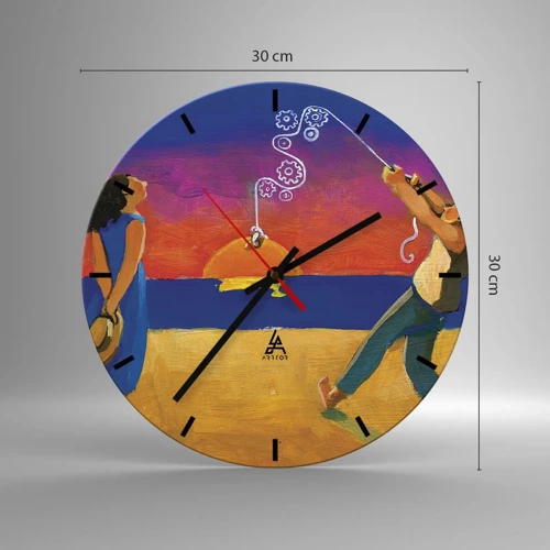 Reloj de pared - Reloj de vidrio - Mucho más que una estrella del cielo - 30x30 cm